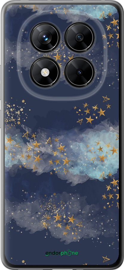 Силіконовий чехол Ніч золоті зірки для Xiaomi Poco X7 - 5421u-4011 изображение 