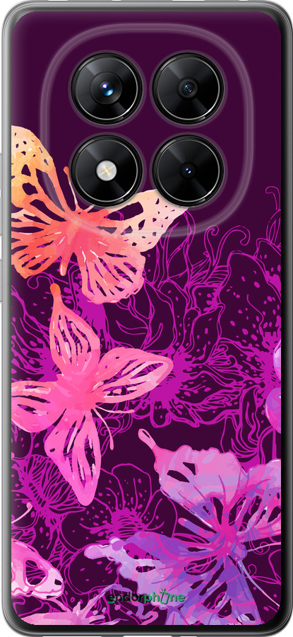 Силіконовий чехол Метелики v2 для Xiaomi Redmi Note 14 Pro 5G - 5475u-3928 изображение 