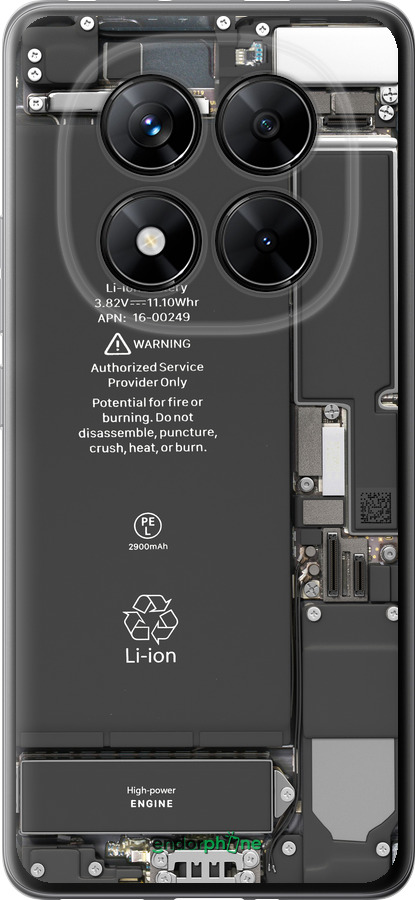 Силіконовий чехол Деталі смартфона для Xiaomi Redmi Note 14 Pro 5G - 5487u-3928 изображение 