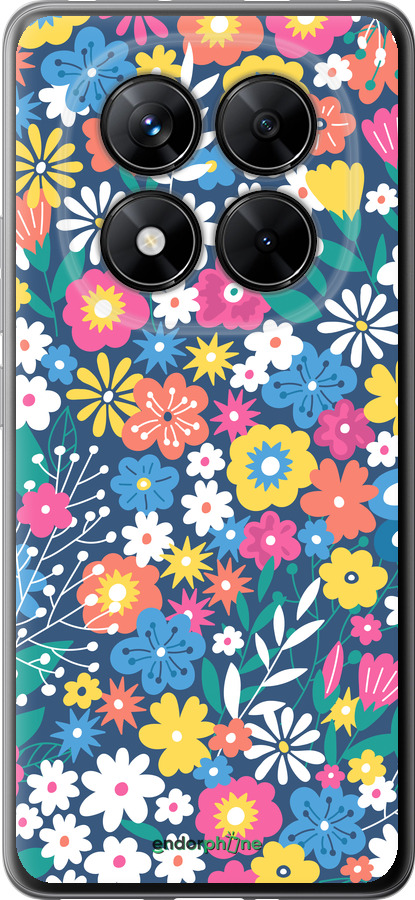 Силиконовый чехол Цветочный фон v4 для Xiaomi Redmi Note 14 Pro 5G - 5494u-3928 изображение 