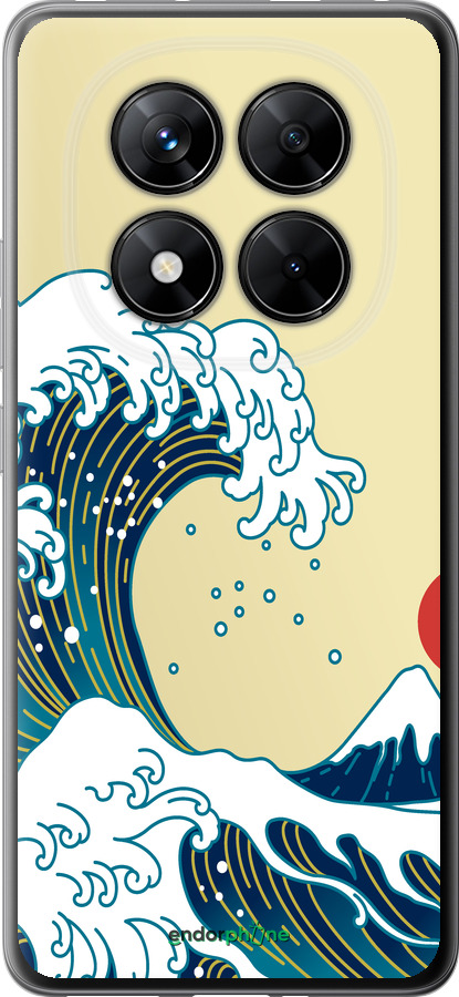 Силиконовый чехол Японские волны для Xiaomi Poco X7 - 5533u-4011 изображение 