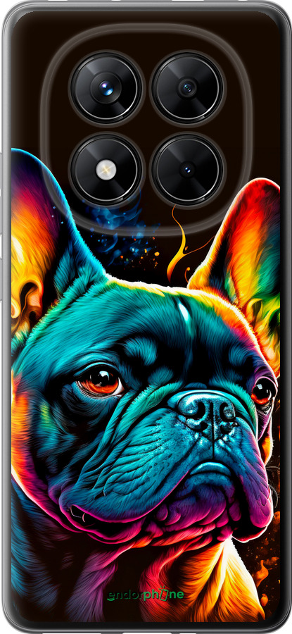 Силиконовый чехол Яркий бульдог для Xiaomi Poco X7 - 5547u-4011 изображение 