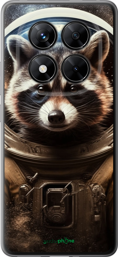 Силиконовый чехол Raccoon austronaut для Xiaomi Poco X7 - 5581u-4011 изображение 