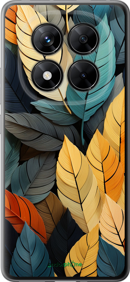 Силіконовий чехол Кольорове листя для Xiaomi Poco X7 - 5644u-4011 изображение 
