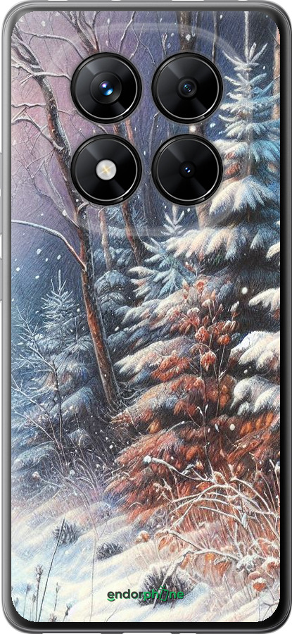 Силиконовый чехол Зимний пейзаж для Xiaomi Redmi Note 14 Pro 5G - 5814u-3928 изображение 