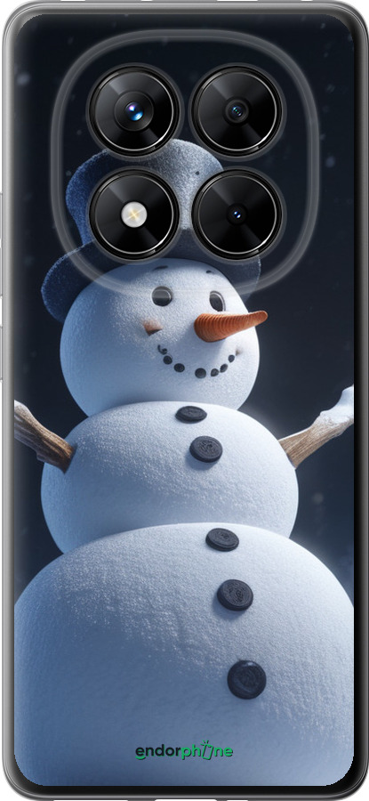 Силиконовый чехол Снеговик для Xiaomi Poco X7 - 5826u-4011 изображение 
