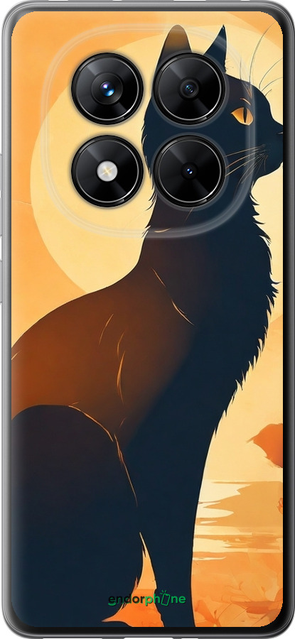 Силиконовый чехол Черная кошка v2 для Xiaomi Poco X7 - 5830u-4011 изображение 