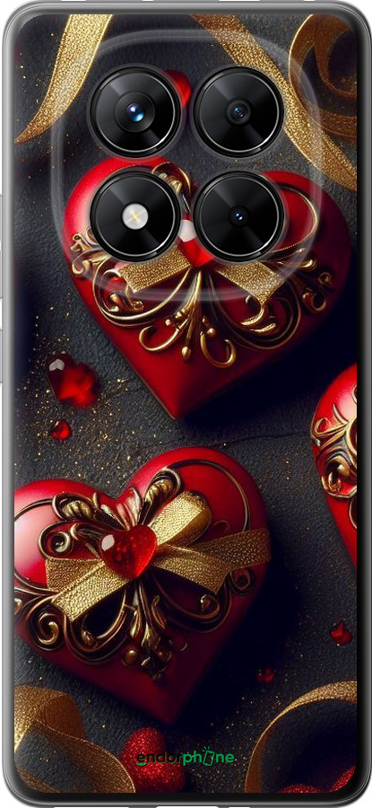 Силіконовий чехол Сердечки v4 для Xiaomi Redmi Note 14 Pro 5G - 5834u-3928 изображение 