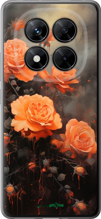 Силіконовий чехол Оранжеві троянди для Xiaomi Poco X7 - 5944u-4011 изображение 