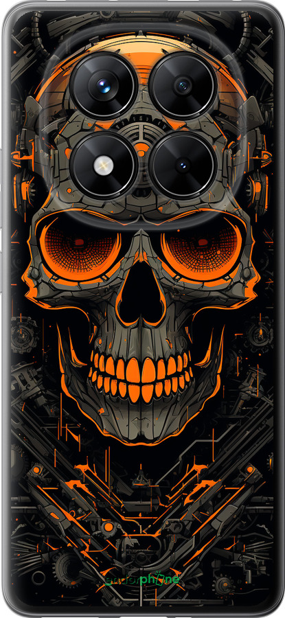 Силиконовый чехол Череп для Xiaomi Redmi Note 14 Pro 5G - 5952u-3928 изображение 