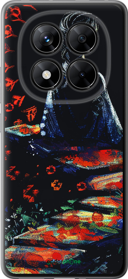 Силіконовий чехол Мрійлива дівчина для Xiaomi Redmi Note 14 Pro 5G - 6042u-3928 изображение 