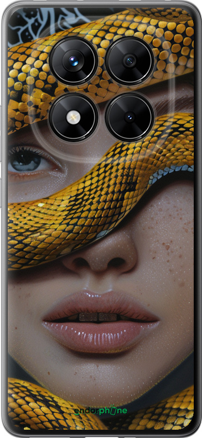 Силиконовый чехол Объятия змеи для Xiaomi Poco X7 - 6081u-4011 изображение 