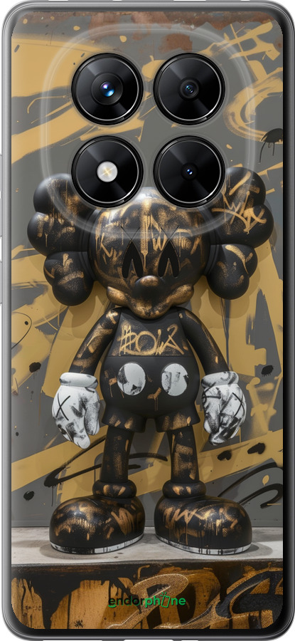 Силіконовий чехол Bronze kaws для Xiaomi Redmi Note 14 Pro 5G - 6097u-3928 изображение 