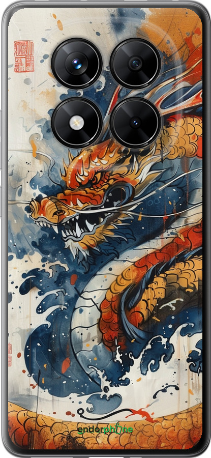 Силиконовый чехол Ярость дракона для Xiaomi Poco X7 - 6112u-4011 изображение 