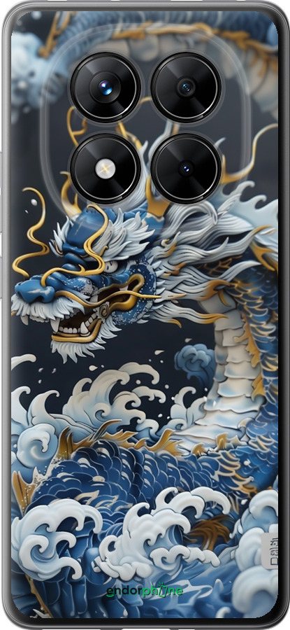Силиконовый чехол Водяной дракон для Xiaomi Poco X7 - 6113u-4011 изображение 