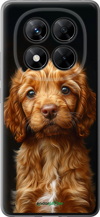 Силіконовий чехол Cocker spaniel на чорному фоні для Xiaomi Poco X7 - 6137u-4011 изображение 