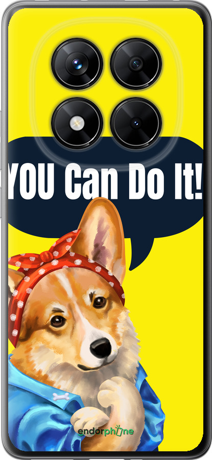 Силіконовий чехол чехол с корги You Can Do It для Xiaomi Redmi Note 14 Pro 5G - 6184u-3928 изображение 