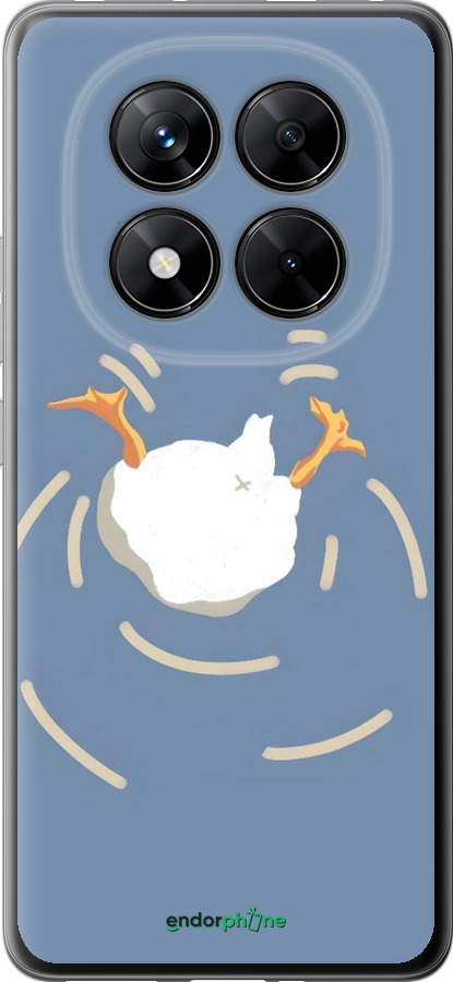Силиконовый чехол Гусь ныряет для Xiaomi Redmi Note 14 Pro 5G - 6275u-3928 изображение 