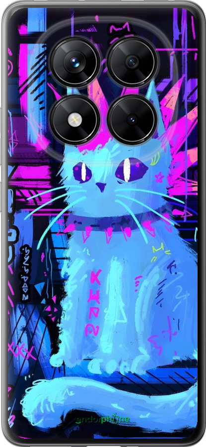 Силиконовый чехол Кот панк для Xiaomi Poco X7 - 6311u-4011 изображение 