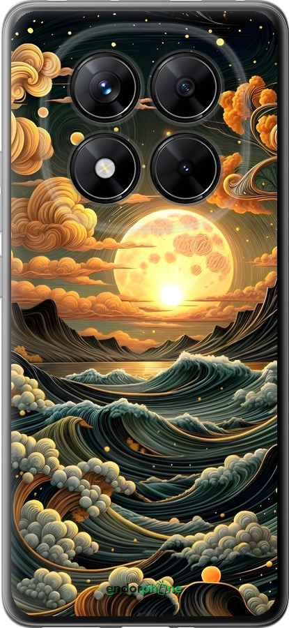 Силиконовый чехол Арт волны для Xiaomi Poco X7 - 6332u-4011 изображение 
