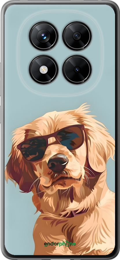 Силиконовый чехол Пес в очках для Xiaomi Poco X7 - 6381u-4011 изображение 