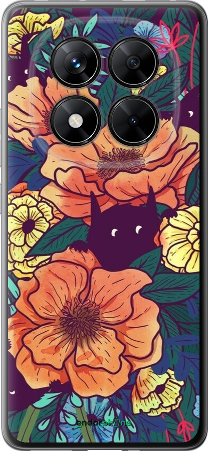 Силиконовый чехол С изображением полевых цветов для Xiaomi Redmi Note 14 Pro 5G - 6419u-3928 изображение 