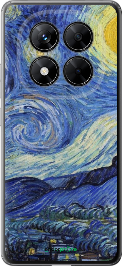 Силіконовий чехол «Зоряна ніч» Вінсента Ван Гога для Xiaomi Redmi Note 14 Pro 5G - 6433u-3928 изображение 