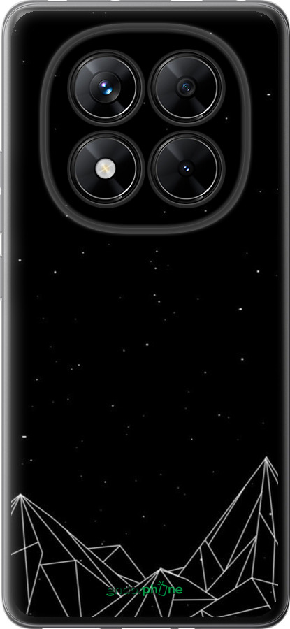 Силиконовый чехол Черно белые абстрактные горы для Xiaomi Poco X7 - 6437u-4011 изображение 
