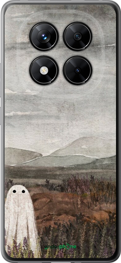 Силиконовый чехол Одинокий призрак на фоне гор для Xiaomi Poco X7 - 6486u-4011 изображение 