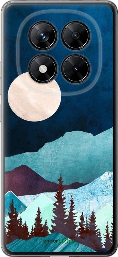 Силиконовый чехол Горная идиллия ночной пейзаж для Xiaomi Poco X7 - 6488u-4011 изображение 