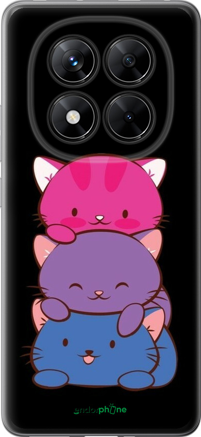 Силіконовий чехол Милі котятка для Xiaomi Poco X7 - 6518u-4011 изображение 