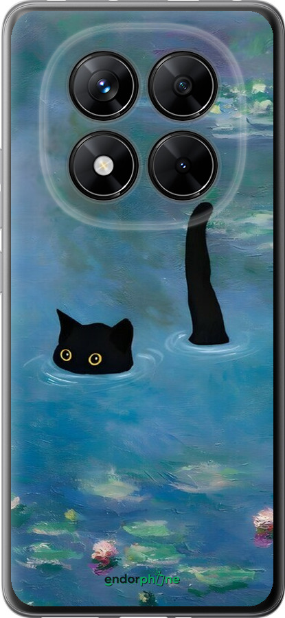 Силиконовый чехол С изображением кота и водяной лилии Monet для Xiaomi Poco X7 - 6519u-4011 изображение 