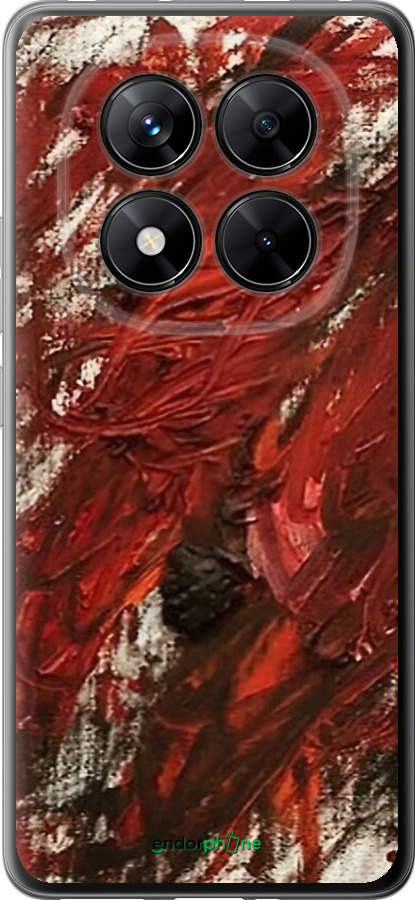 Силиконовый чехол Абстрактная композиция в красных тонах для Xiaomi Redmi Note 14 Pro 5G - 6541u-3928 изображение 