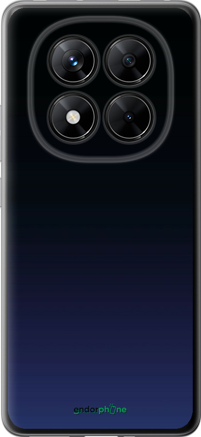 Силиконовый чехол Градиент в тёмно - синем стиле для Xiaomi Redmi Note 14 Pro 5G - 6542u-3928 изображение 