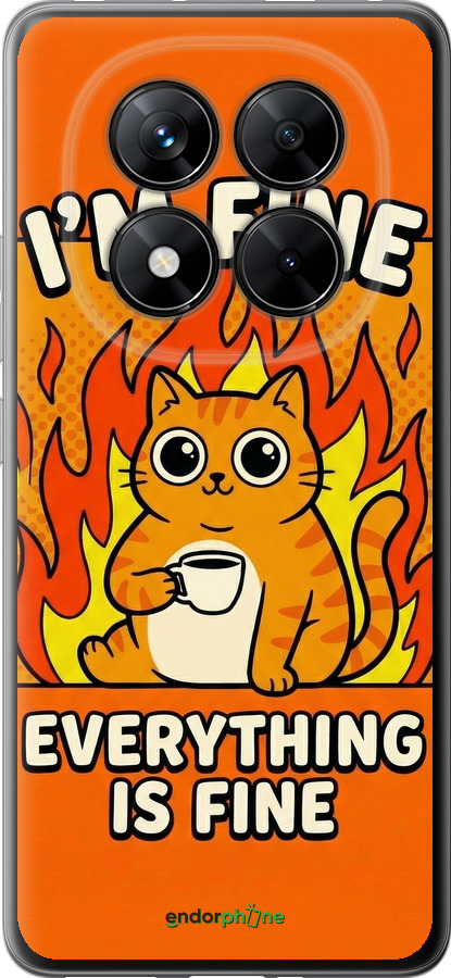 Силиконовый чехол Funny Cat для Xiaomi Redmi Note 14 Pro 5G - 6786u-3928 изображение 