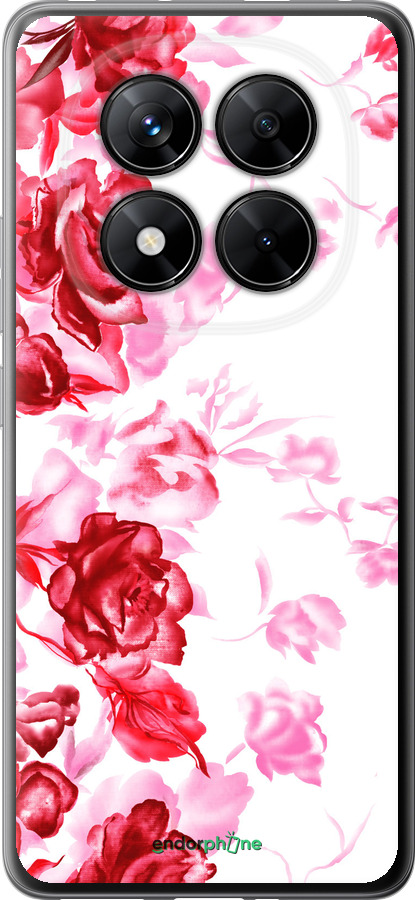 Силіконовий чехол Намальовані троянди для Xiaomi Poco X7 - 724u-4011 изображение 