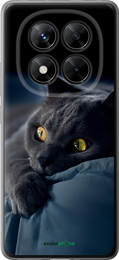 Силиконовый чехол Дымчатый кот для Xiaomi Poco X7 - 825u-4011 изображение 