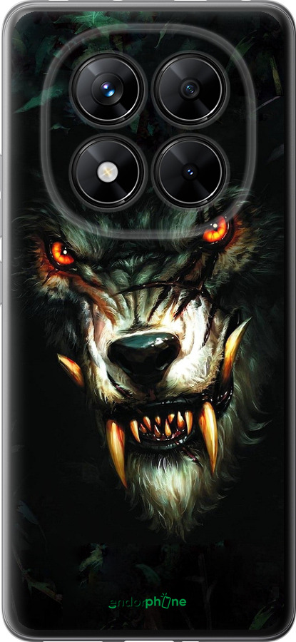 Силиконовый чехол Дьявольский волк для Xiaomi Poco X7 - 833u-4011 изображение 