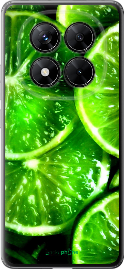 Силиконовый чехол Зелёные дольки лимона для Xiaomi Redmi Note 14 Pro 5G - 852u-3928 изображение 