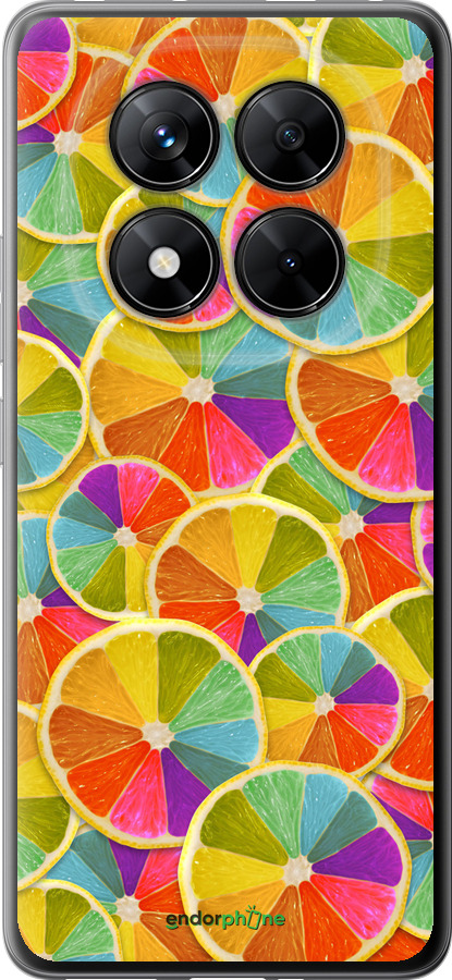Силіконовий чехол Різнобарвні часточки лимона для Xiaomi Redmi Note 14 Pro 5G - 861u-3928 изображение 