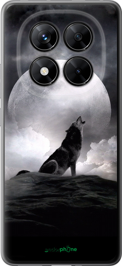 Силиконовый чехол Воющий волк для Xiaomi Poco X7 - 934u-4011 изображение 