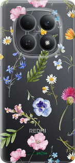 Силіконовий чехол Квітковий фон v2 для Xiaomi Redmi Note 15 4G - 5472u-4215 изображение 