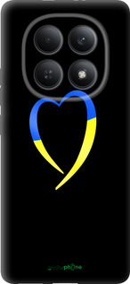 Силіконовий чехол Жовто-блакитне серце для Xiaomi Redmi Note 15 4G - 885u-4215 изображение 