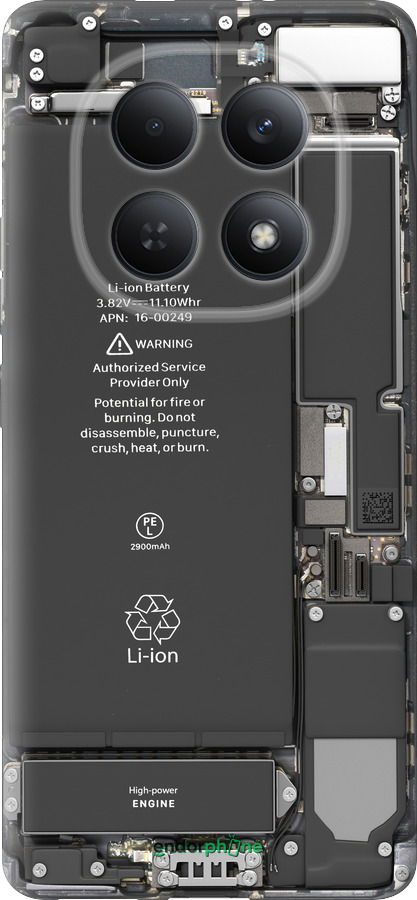 Силіконовий чехол Деталі смартфона для Xiaomi Redmi Note 15 4G - 5487u-4215 изображение 