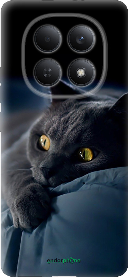 Силиконовый чехол Дымчатый кот для Xiaomi Redmi Note 15 4G - 825u-4215 изображение 