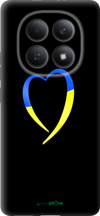 Силіконовий чехол Жовто-блакитне серце для Xiaomi Redmi Note 15 4G - 885u-4215 изображение 