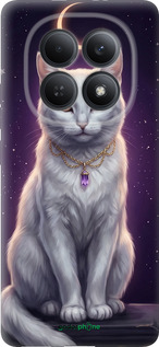 Силиконовый чехол Mystic White Cat Gothic Dark Purple Gold для Xiaomi Redmi Note 15 5G - 6805u-4155 изображение 