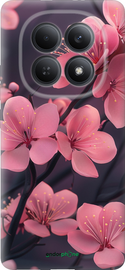 Силіконовий чехол Пурпурова сакура для Xiaomi Redmi Note 15 5G - 6075u-4155 изображение 