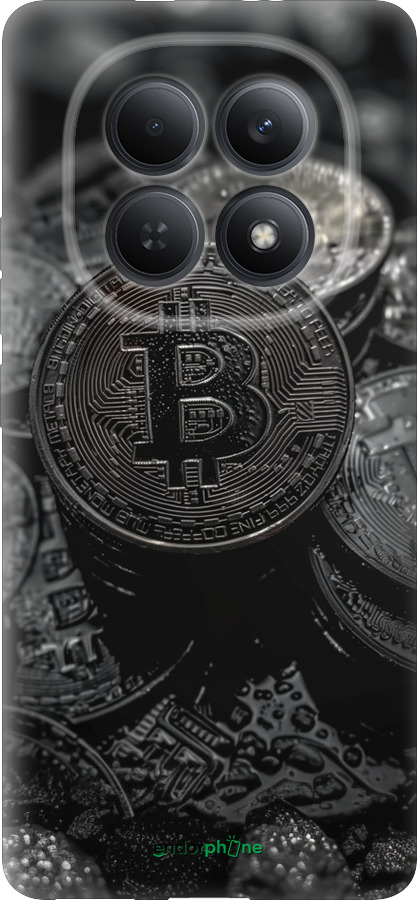 Силиконовый чехол Black Bitcoin для Xiaomi Redmi Note 15 5G - 6090u-4155 изображение 