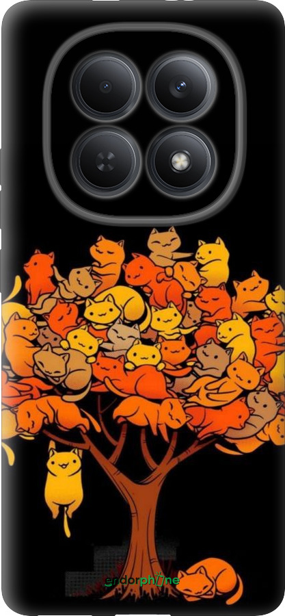 Силиконовый чехол Дерево и котики для Xiaomi Redmi Note 15 5G - 6516u-4155 изображение 